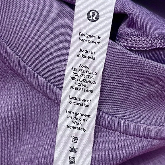 Lululemon Perfectly Oversized Cropped Softstreme Sweatshirt Purple Sz 2 - Picture 10 of 11
